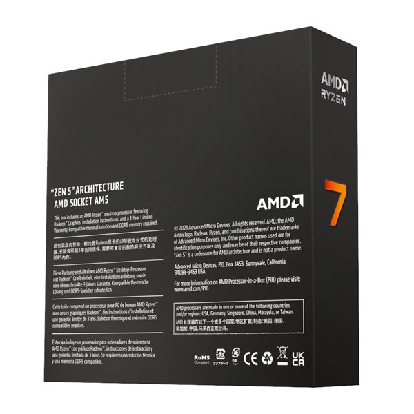 100-100001404WOF wr 04a AMD RYZEN 7 9700X 8-Core 3.8GHz AM5 CPU