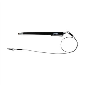 140228 wr 01 Port Designs Metallic Tip Stylus with 40cm Cable - Black