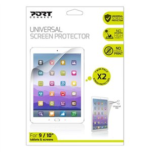 180641 wr 01 Port Connect Universal Screen Protector for 11" Tablets Twin Pack - Clear
