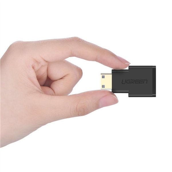 20101-20101 UGreen-20101-20101-Mini-HDMI-to-HDMI-Adapter-Black wr 04 UGREEN 20101-20101 Mini HDMI to HDMI Adapter - Black