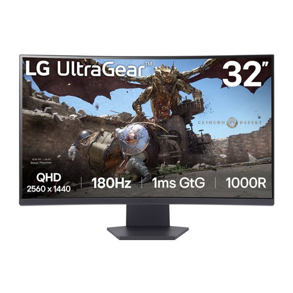 32GS60QC-B.AFBQ LG-32-Ultragear-QHD-Curved-Gaming-Monitor-FreeSync-180Hz-1ms wr 01a LG UltraGear 32" QHD VA Curved Gaming 180Hz 1ms