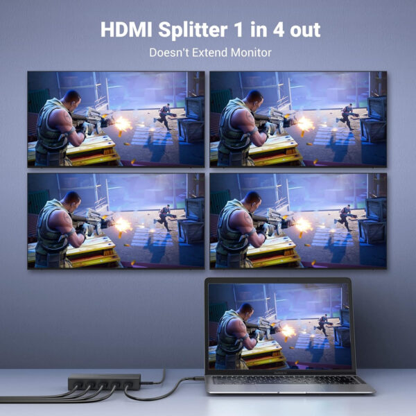 6941876229734 CM620-40202 ls 01 UGREEN HDMI 1×4 Video Splitter 4K – Black