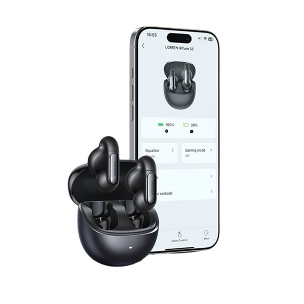6941876247608 WS210-45760 UGREEN HiTune S5 Open-Ear TWS Earbuds–Black