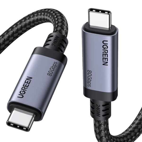 6941876263837 L706-65383 UGREEN USB4 Gen4 240W USB-C to USB-C Cable (Black)