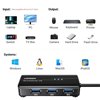 UGREEN USB Type-A Male to Ethernet Adapter with 3-Port USB Hub – Black