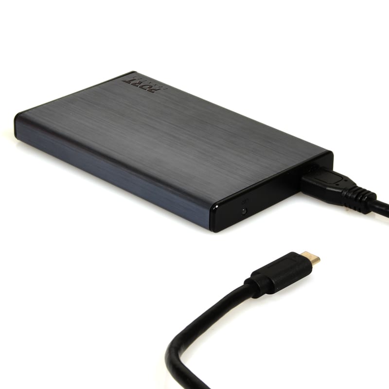 900035 wr 04 Port Connect 2.5" USB-C External HDD Enclosure Black