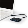 Port USB3.0 to 4 x USB3.0 5Gbps 4 Port Hub - Black