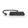 900122-DE wr 02 Port USB Type-C to 3 x USB3.0 and 1 x Type-C PD 30cm 4 Port Hub - Black