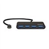 900123 wr 03a Port USB Type-C to 4 x USB3.0 5Gbps 30cm 4 Port Hub - Black