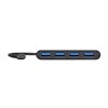 900123 wr 04a Port USB Type-C to 4 x USB3.0 5Gbps 30cm 4 Port Hub - Black