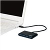 900123 wr 05a Port USB Type-C to 4 x USB3.0 5Gbps 30cm 4 Port Hub - Black