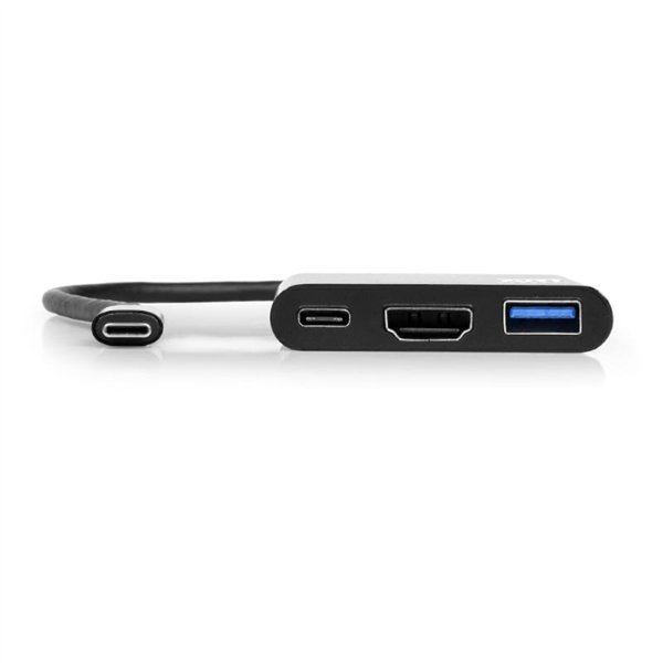 900140 wr 04 Port USB Type-C to 1 x HDMI|1 x USB3.0|1 x Type-C 60W PD Dock - Black