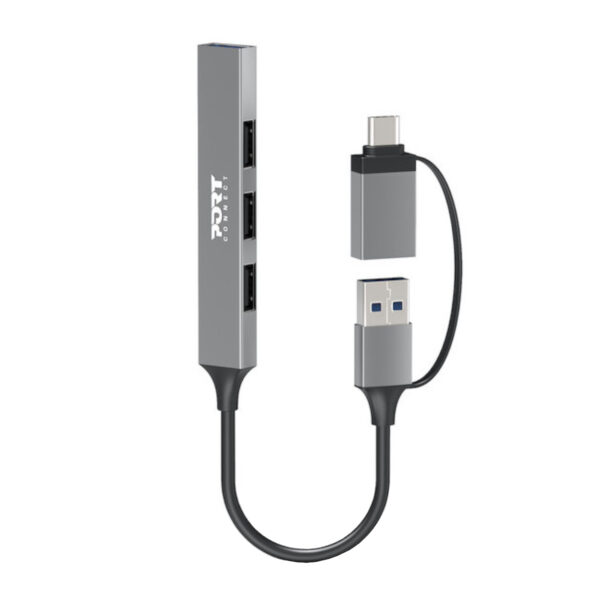 900160 Port-Connect-USB-Type-C-to-4-port-USB-A-3.0-2.0-Hub wr 01a Port Connect USB Type-C to 4-port USB-A 3.0/2.0 Hub