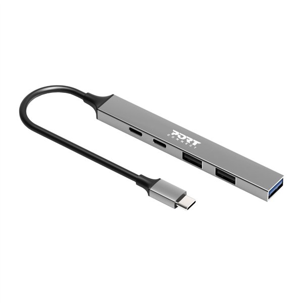900163 Port-USB-Type-C-Hub-4-x-USB-1-x-Charging-Port wr 01a Port USB Type-C Hub 4 x USB + 1 x Charging Port
