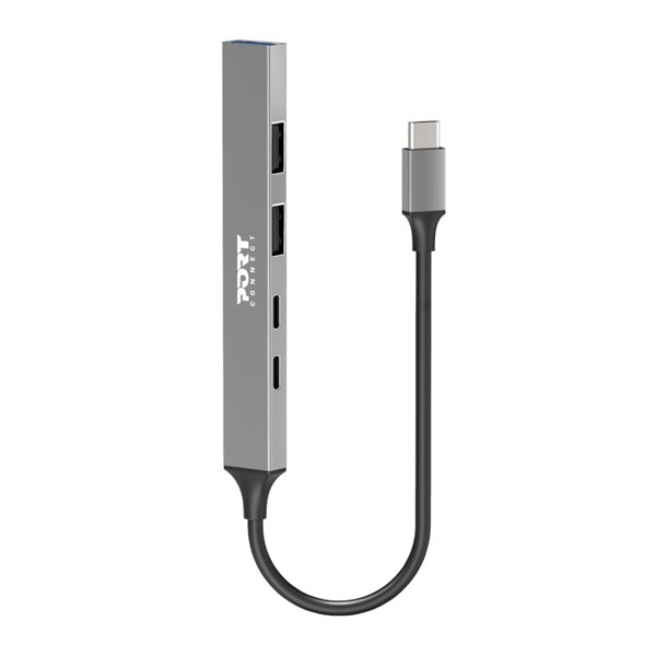 900163 Port-USB-Type-C-Hub-4-x-USB-1-x-Charging-Port wr 02a Port USB Type-C Hub 4 x USB + 1 x Charging Port