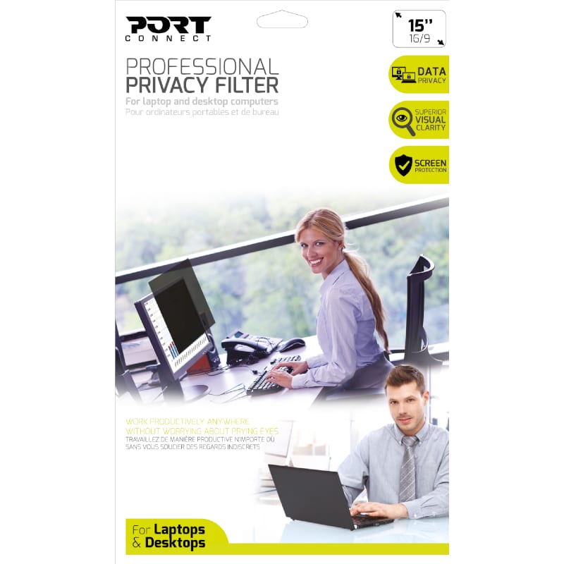 900263 wr 01 Port Designs Privacy Filter 2D 15.6" Touch Laptop