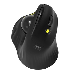 900716 Port-Connect-Wireless-Rechargeable-Executive-Bluetooth-Mouse-Black wr 10 Port Connect Bluetooth + Wireless Rechargeable Ergonomic Trackball Mouse