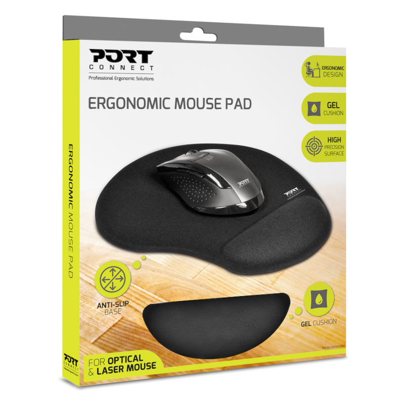900717 wr 01 Port Ergonomic Gel Mouse Pad - Black