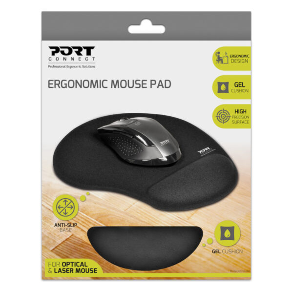 900717 wr 05 Port Ergonomic Gel Mouse Pad - Black