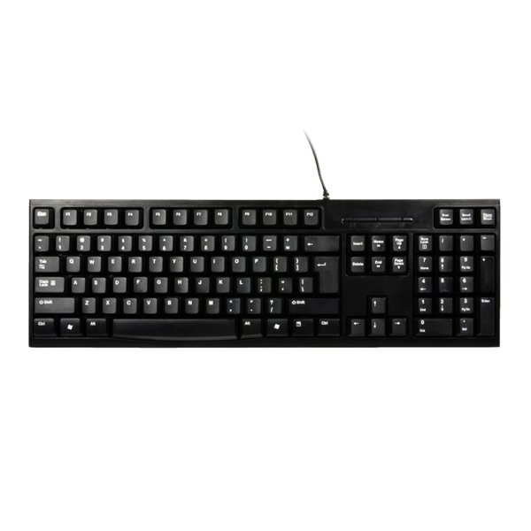900753-US wr 01 Port Connect Office Budget Wired Keyboard-Black