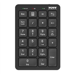 900802 Port-Connect-Bluetooth-Rechargeable-Keypad-Black wr 01 Port Connect Bluetooth Rechargeable Keypad