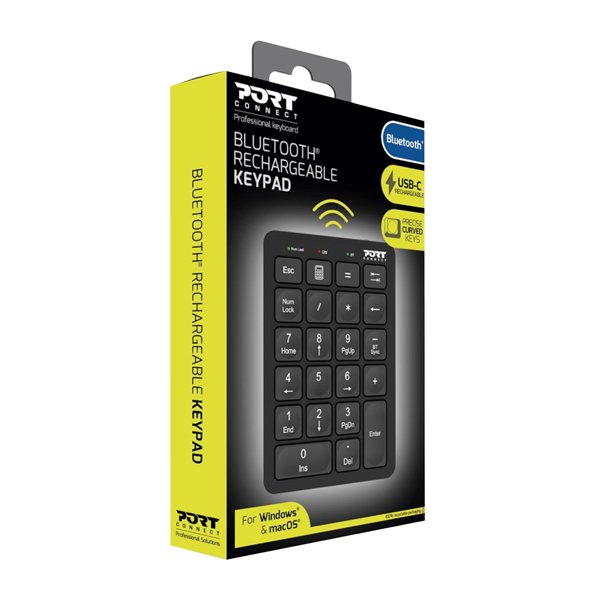 Port Connect Bluetooth Rechargeable Keypad