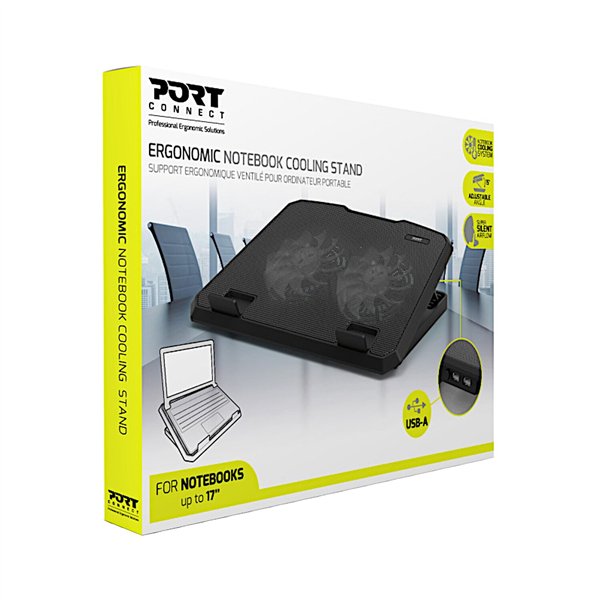 901099-wr-05 Port Ergonomic Notebook Cooler Pro, with Dual Fans and USB Ports