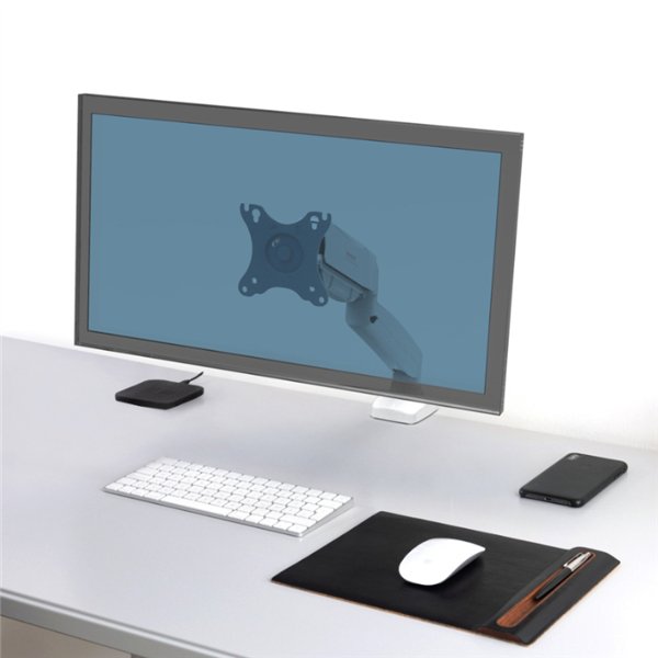 901110 wr 04a PORT Monitor Arm VESA Single Screen - White