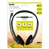 Port Stereo Headset with Mic with 1.2m Cable|1 x 3.5mm|Volume Controller - Black
