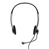 Port Stereo Headset with Mic with 1.2m Cable|1 x 3.5mm|Volume Controller - Black
