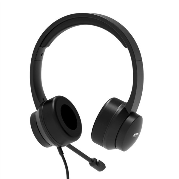 901605 wr 01 Port Connect USB Headset 1.8m Cable with Mic and Padded/Soft Cushions Black