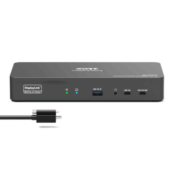 PORT2 x 4K USB-C desktop docking station 11 peripherals 96W