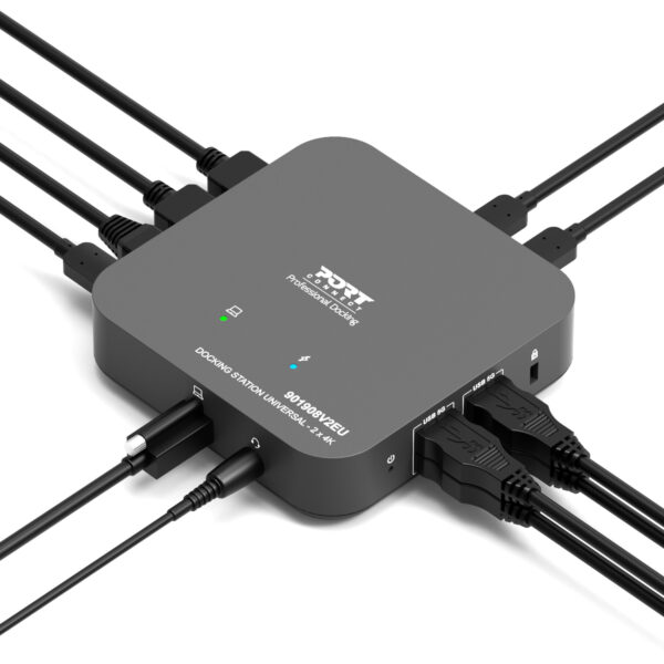 Port Connect Multi-port USB Type-C 2x4K Office Docking Station