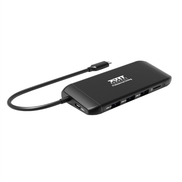 Port USB Type-C 4 x USB3.1|1 x Aux|Micro+SD Card Reader|1 x RJ45|1 x HDMI|1 x VGA|1 x Type-C PD Dock 100W - Black