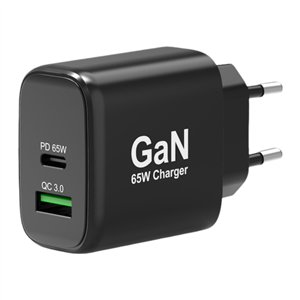 Port Connect 65W GaN Type-C and USB-A Fast Charger