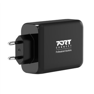 902107-EU Port-Connect-GaN-130W-PD-USB-Type-C-Wall-Charger-Black wr 01 Port Connect GaN 130W PD USB Type-C Wall Charger