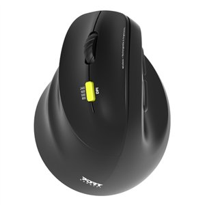 910008 PORT-MOUSE-ERGO-RECHARGEABLE-BT-LEFT wr 09 Port Connect Ergo Shape Rechargeable Wireless Mouse