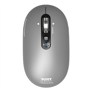 910009 PORT-MOUSE-REACHARGE-BT-PURE-MAC-GRY wr 09 Port Connect PURE Bluetooth Rechargeable Mouse