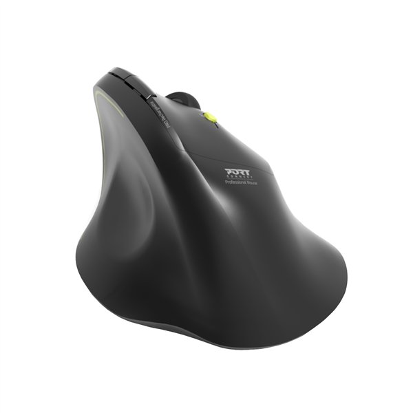 910200 PORT-MOUSE-ERGONOMIC-REACHARGE-BT-ERGO-B wr 09 Port Connect 2.4GHz Wireless ERGO SOFT Bluetooth Rechargeable Mouse