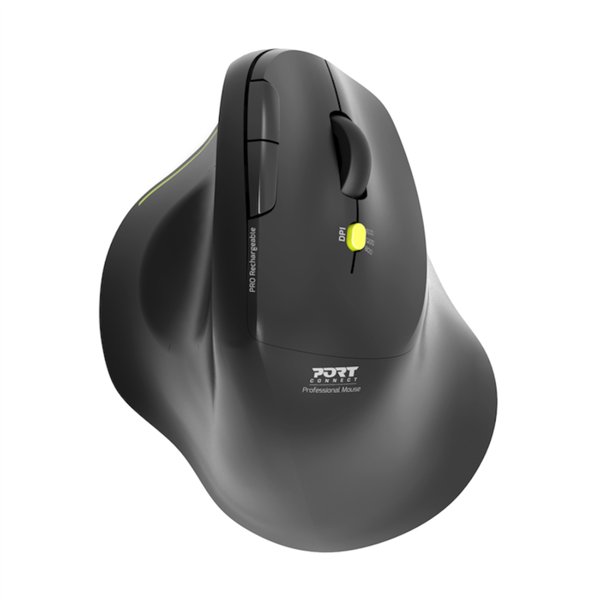 910200 PORT-MOUSE-ERGONOMIC-REACHARGE-BT-ERGO-B wr 10 Port Connect 2.4GHz Wireless ERGO SOFT Bluetooth Rechargeable Mouse