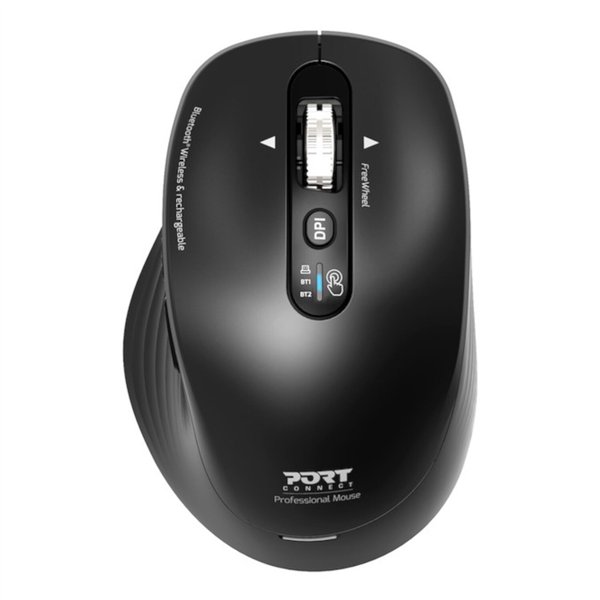 910202-WR-01 Port Connect Business 2.4GHz Rechargeable Bluetooth Wireless Mouse - Black