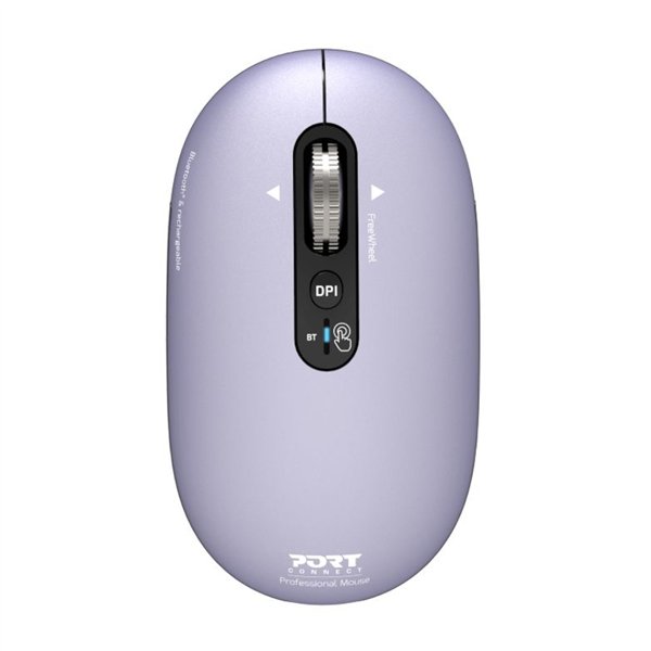 Port Connect PURE MAC Rechargeable Wireless and Bluetooth Mouse - Iris