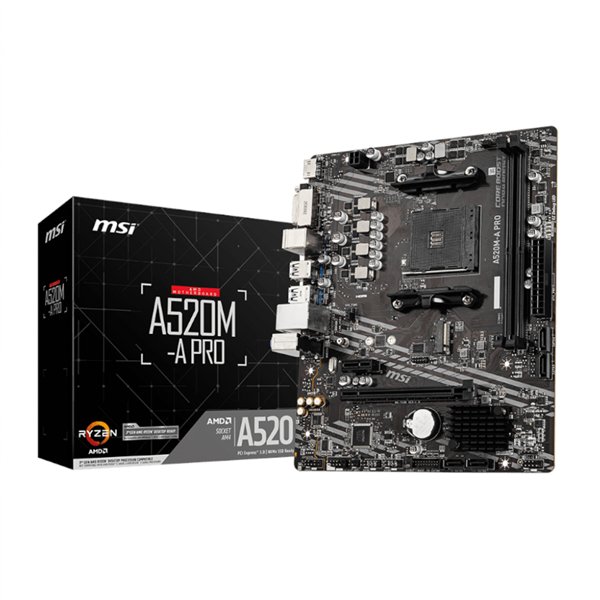 A520M-A-PRO wr 05 MSI A520M-A PRO AM4 AMD MATX Gaming Motherboard