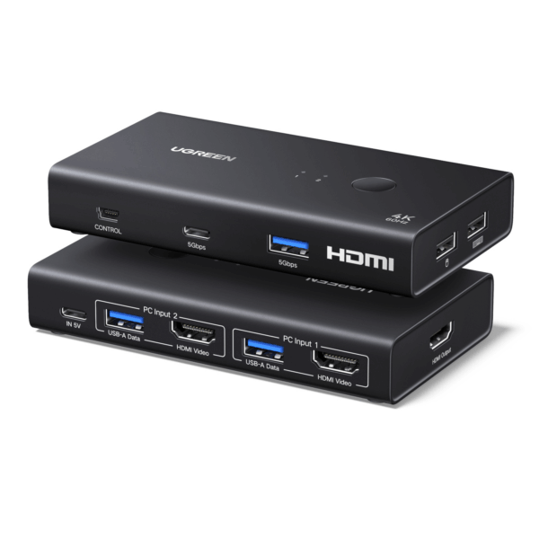 AK502-75246 UGREEN HDMI 20 KVM Switch 2 In 1 Out wr 02 UGreen HDMI 2.0 KVM Switch 2-In-1 Out