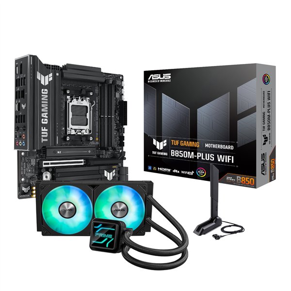 ASUS CC BUN 1 Asus-TUF-Gaming-B850M-PLUS-WIFI-and-Asus-Prime-LC-240-ARGB-Liquid-CPU-Cooler-Bundle wr 01a Asus TUF Gaming B850M-PLUS WIFI and Asus Prime LC 240 ARGB Liquid CPU Cooler Bundle