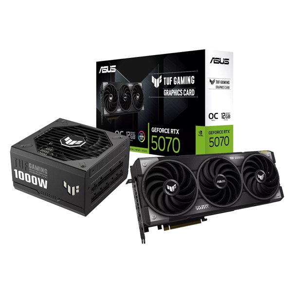 ASUS CC BUN 3 Asus-TUF-Gaming-GeForce-RTX-5070-OC-Edition-and-1000W-80-PLUS-Gold-Modular-Power-Supply-Bundle wr 01a Asus TUF Gaming GeForce RTX 5070 OC Edition and 1000W 80 PLUS Gold Modular Power Supply Bundle
