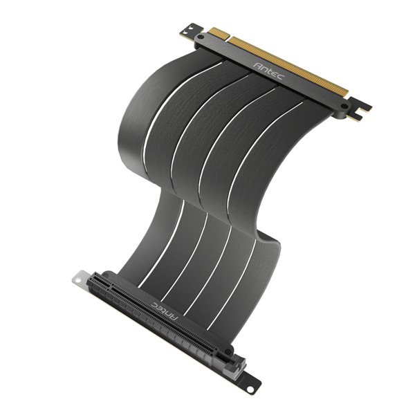AT-RCAB-BK200-PCIE4 wr 01 Antec GPU Riser Cable PCIE 4.0 Black (200mm)