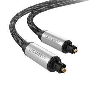 AV108-10540 UGreen-Male-to-Male-Toslink-optical-Audio-Cable- UGREEN AV108 Male to Male Toslink Optical Audio Cable 2m–Grey