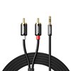 AV116-10749 UGreen-UV116-RCA-to-AUX-3.5mm-Audio-Cable-Black wr 02 UGREEN AV116 RCA to AUX 3.5mm Audio Cable 1M - Black