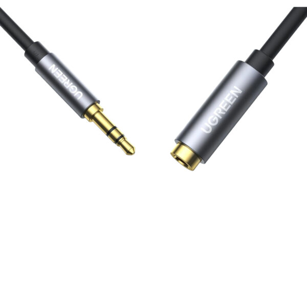 AV118-10594 UGREEN-AV118-3.5mm-AUX-Extension-Cable-2m-–-Male-to-Female-2 UGREEN AV118 3.5mm AUX Extension Cable 2m – Male to Female –(Black)